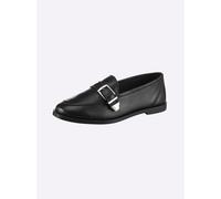 Slipper HEINE, Damen, Gr. 37, schwarz, Glattleder, Leder, Rindsleder, Schuhe Slipper (33611146-37) schwarz