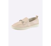 Slipper HEINE, Damen, Gr. 38, beige, Leder, Schuhe Slipper (60574039-38) beige