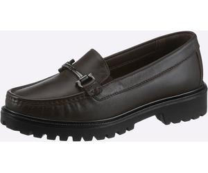 Slipper HEINE, Damen, Gr. 38, braun, Glattleder, Leder, Rindsleder, Schuhe Slipper (96076926-38) braun