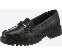Slipper HEINE, Damen, Gr. 38, schwarz, Glattleder, Leder, Rindsleder, Schuhe Slipper (98774058-38) schwarz