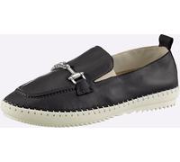 Slipper HEINE, Damen, Gr. 38, schwarz, Leder, Schuhe Slipper (98397811-38) schwarz