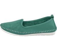 Slipper HEINE, Damen, Gr. 40, blau (türkis), Glattleder, Leder, Schuhe Slipper (56285638-40) türkis