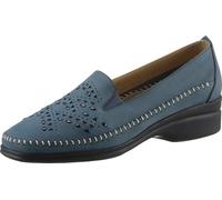 Slipper jeansblau 37 Veloursleder