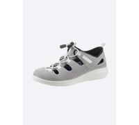 Slipper JOMOS, Damen, Gr. 39, grau (hellgrau), Veloursleder, Schuhe Slipper (28462650-39) hellgrau
