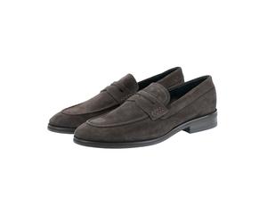 Slipper JOOP "velluto kleitos loafer slip on ld", Herren, Gr. 45, schwarzbraun, Rindsleder, Schuhe Slipper, Halbschuh, Mokassin, Schlupfschuh, Loafer mit weicher Lederinnensohle (36578614-45) schwarzb