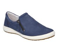 Josef Seibel Damen Slipper Caren 22,Weite G (Normal),Wechselfußbett,Slip-ons,freitzeitschuhe,offener einschlupf,Mokassins,blau,45 EU
