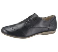 Slipper JOSEF SEIBEL "Fiona 01", Damen, Gr. 43, blau (dunkelblau), Leder, Schuhe Slipper, Komfortschuh, Schlupfschuh mit elastischer Zierschnürung (32405525-43)