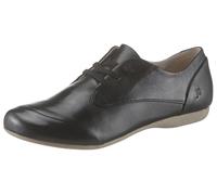 Slipper JOSEF SEIBEL "Fiona 01", Damen, Gr. 44, schwarz, Leder, Schuhe Slipper, Komfortschuh, Schlupfschuh mit elastischer Zierschnürung (93594324-44)