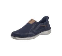 Slipper JOSEF SEIBEL "New Anvers 25", Herren, Gr. 44, nachtblau, kombi, Leder, Textil, kontrastfarbene Details, Schuhe Slipper, Schlupfschuh, Halbschuh, Komfortschuh in Schuhweite K (=extraweit) (1474