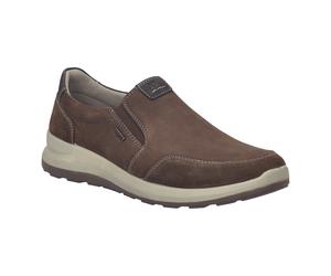 Slipper JOSEF SEIBEL "Marley 52", Herren, Gr. 44, braun kombiniert, Nubukleder, Veloursleder, Schuhe Slipper, Slip On-Sneaker, Schlupfschuh mit TEX-Ausstattung, G-Weite (56164443-44) braun kombiniert