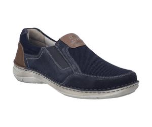 Slipper JOSEF SEIBEL "New Anvers 78, indigo-kombi", Herren, Gr. 39, blau (indigo, kombi), Obermaterial: 100% Rindsleder Leather cow., Schuhe Slipper (67660263-39) indigo, kombi