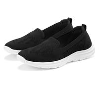 Slipper LASCANA Gr. 36, schwarz Damen Schuhe Slip ons herausnehmbarer Innensohle, Halbschuh, ultraleichter Sneaker, VEGAN (36367058-36)
