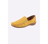 Slipper LORETTA, Damen, Gr. 38, gelb, Glattleder, Schuhe Slipper (56502723-38) gelb