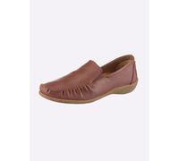 Slipper LORETTA, Damen, Gr. 38, rotbraun, Glattleder, Schuhe Slipper (64110431-38) rotbraun
