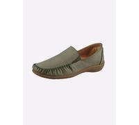 Slipper LORETTA, Damen, Gr. 40, schilf, Glattleder, Schuhe Slipper (46790519-40) schilf