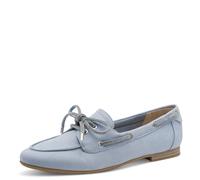 Slipper MARCO TOZZI, Damen, Gr. 41, hellblau, Textil, Glitzer, Veloursleder, unifarben, Schuhe Slipper, Blockabsatz, Schupfschuh, Bootschuh in veganer Verarbeitung (42942052-41) hellblau