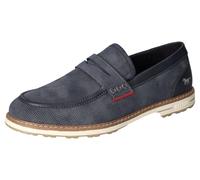 Slipper MUSTANG SHOES, Herren, Gr. 45, blau (dunkelblau), Lederimitat, casual, Schuhe, Mokassin, Loafer, Sneaker mit weicher Innensohle (65241552-45) dunkelblau
