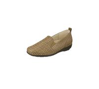Slipper NATURAL FEET "Clea", Damen, Gr. 38, grau (taupe), Leder, Schuhe Slipper, aus weichem Material (98919325-38) taupe