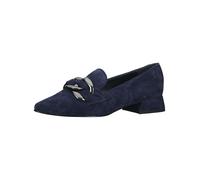 Slipper PETER KAISER "Peter Kaiser Slipper Veloursleder", Damen, Gr. 37,5, blau (navy), Veloursleder, Schuhe Slipper (52059045-37,5) navy