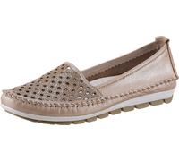 Slipper puder-meliert 38 Glattleder