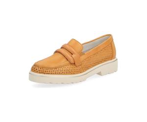 Slipper REMONTE "Remonte Slipper Leder", Damen, Gr. 39, orange, Leder, Schuhe Slipper (45574620-39) orange