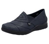 Rieker Damen-Slipper Pazifik-Blau-Schwarz blau38