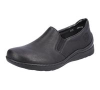 Slipper RIEKER, Damen, Gr. 41, schwarz, Lederimitat, Schuhe Slipper, Alltagsschuh, Schlupfschuh, Freizeitschuh mit beidseitigem Stretch, Topseller (33155542-41)