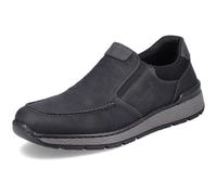 Slipper RIEKER, Herren, Gr. 40, schwarz, Lederimitat, Schuhe Slipper, mit herausnehmbarer Einlage (34931734-40) schwarz
