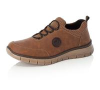 Slipper RIEKER, Herren, Gr. 41, braun, Lederimitat, Textil, Schuhe Slipper, mit Gummizug (71046662-41) braun