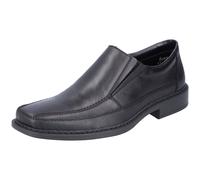 Slipper RIEKER, Herren, Gr. 42, schwarz, Leder, Synthetik, Schuhe Slipper, Festtagschuh, Halbschuh, Komfortschuh im klassischen Business-Look, Topseller (82894212-42)