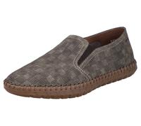 Slipper RIEKER, Herren, Gr. 45, braun (kaffee), Lederimitat, Schuhe Slipper, Loafer, Schlupfschuh, Casual-Slipper mit kleinen Stretcheinsätzen (14817819-45)