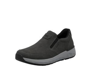 Slipper RIEKER, Herren, Gr. 45, grau, Lederimitat, unifarben, Schuhe Slipper, Schlupfschuh, Halbschuh, Slip-on Sneaker mit Ziernähte (99235630-45) grau
