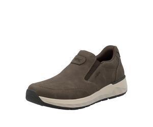 Slipper RIEKER, Herren, Gr. 46, braun, Lederimitat, unifarben, Schuhe Slipper, Schlupfschuh, Halbschuh, Slip-on Sneaker mit Ziernähte (70092414-46) braun