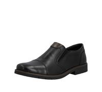 Slipper RIEKER, Herren, Gr. 46, schwarz, Glattleder, festlich, Schuhe Slipper, Schlupfschuh, Business-Slipper, Halbschuh, Anzugschuh (49944704-46) schwarz