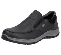 Slipper RIEKER, Herren, Gr. 47, schwarz, Leder, Lederimitat, Schuhe Slipper, Schlupfschuh, Outdoorschuh, Halbschuh mit RiekerTEX (64283447-47) schwarz