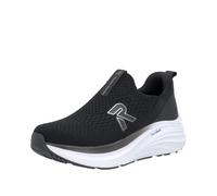 Slipper RIEKER SPORT, Herren, Gr. 41, schwarz-weiß (schwarz), Textil, Schuhe Slipper, Slipper, Schlupfschuh, Freizeitsneaker mit sockenähnlichem Einstieg (98272107-41) schwarz