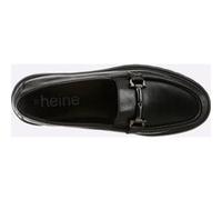 Slipper HEINE, Damen, Gr. 38, schwarz, Glattleder, Leder, Rindsleder, Schuhe Slipper (98774058-38) schwarz
