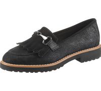 Slipper HEINE, Damen, Gr. 40, schwarz, Leder, Veloursleder, Schuhe Slipper (62263218-40) schwarz