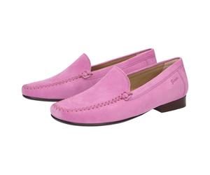 Slipper SIOUX "Campina", Damen, Gr. 39.5 (UK 6), rosa, Obermaterial: 100% Ziegenveloursleder GOVL. 100% Gummi rubber., Schuhe Slipper (82663006-39,5) rosa