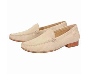 Slipper SIOUX "Campina", Damen, Gr. 42 (UK 8), beige, Obermaterial: 100% Ziegenveloursleder GOVL. 100% Gummi rubber., Schuhe Slipper (68853428-42) beige
