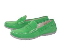 Slipper SIOUX "Carmona-700", Damen, Gr. 39 (UK 5 1/2), grün, Obermaterial: 100% Kalbsveloursleder CAVL. 100% Gummi rubber., Schuhe Slipper (31380313-39) grün