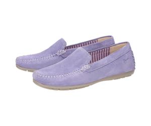 Slipper SIOUX "Carmona-706", Damen, Gr. 39 (UK 5 1/2), lila, Obermaterial: 100% Kalbsveloursleder CAVL. 100% Gummi rubber., Schuhe Slipper (53074124-39) lila