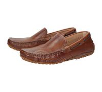 Slipper SIOUX "Carulio-706", Herren, Gr. 42 (UK 8), braun (cognac), Obermaterial: 50% Kalbsleder CAL. 50% Kalbsnappaleder CANA. 100% Gummi rubber., Schuhe Slipper (15821001-42) cognac