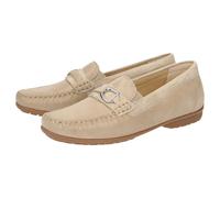 Slipper SIOUX "Cortizia-723-H", Damen, Gr. 36 (UK 3 1/2), beige, Obermaterial: 50% Ziegenleder goatskin. 50% Ziegenveloursleder GOVL. 100% Gummi rubber., Schuhe Slipper (68539962-36) beige