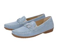 Slipper SIOUX "Cortizia-723-H", Damen, Gr. 37 (UK 4), blau, Obermaterial: 50% Ziegenleder goatskin. 50% Ziegenveloursleder GOVL. 100% Gummi rubber., Schuhe Slipper (62023557-37) blau