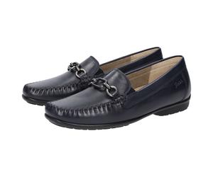 Slipper SIOUX "Cortizia-737-H-SC", Damen, Gr. 40 (UK 6 1/2), blau (dunkelblau), Obermaterial: 100% Lammnappaleder LANA. 100% Gummi rubber., Schuhe Slipper (46721765-40) dunkelblau