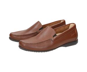Slipper SIOUX "Gilles-H", Herren, Gr. 41 (UK 7), braun (cognac), Obermaterial: 100% Rindsleder Leather cow. 100% Gummi rubber., Schuhe Slipper (84458559-41) cognac