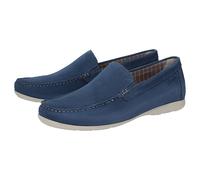 Slipper SIOUX "Giumelo-711", Herren, Gr. 41 (UK 7), blau, Obermaterial: 100% Kalbsveloursleder CAVL. 100% Gummi rubber., Schuhe Slipper (94662862-41) blau