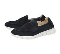 Slipper SIOUX "Mokrunner-D-020", Damen, Gr. 39 (UK 5 1/2), blau (dunkelblau), Obermaterial: 100% Ziegenveloursleder GOVL. 100% Gummi rubber., Schuhe Slipper (82103553-39) dunkelblau