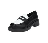 Slipper STEVE MADDEN "STEVE MADDEN Slipper Leder/Synthetik", Damen, Gr. 41, schwarz (schwarz, weiß), Leder, Synthetik, Schuhe Slipper (54629433-41)